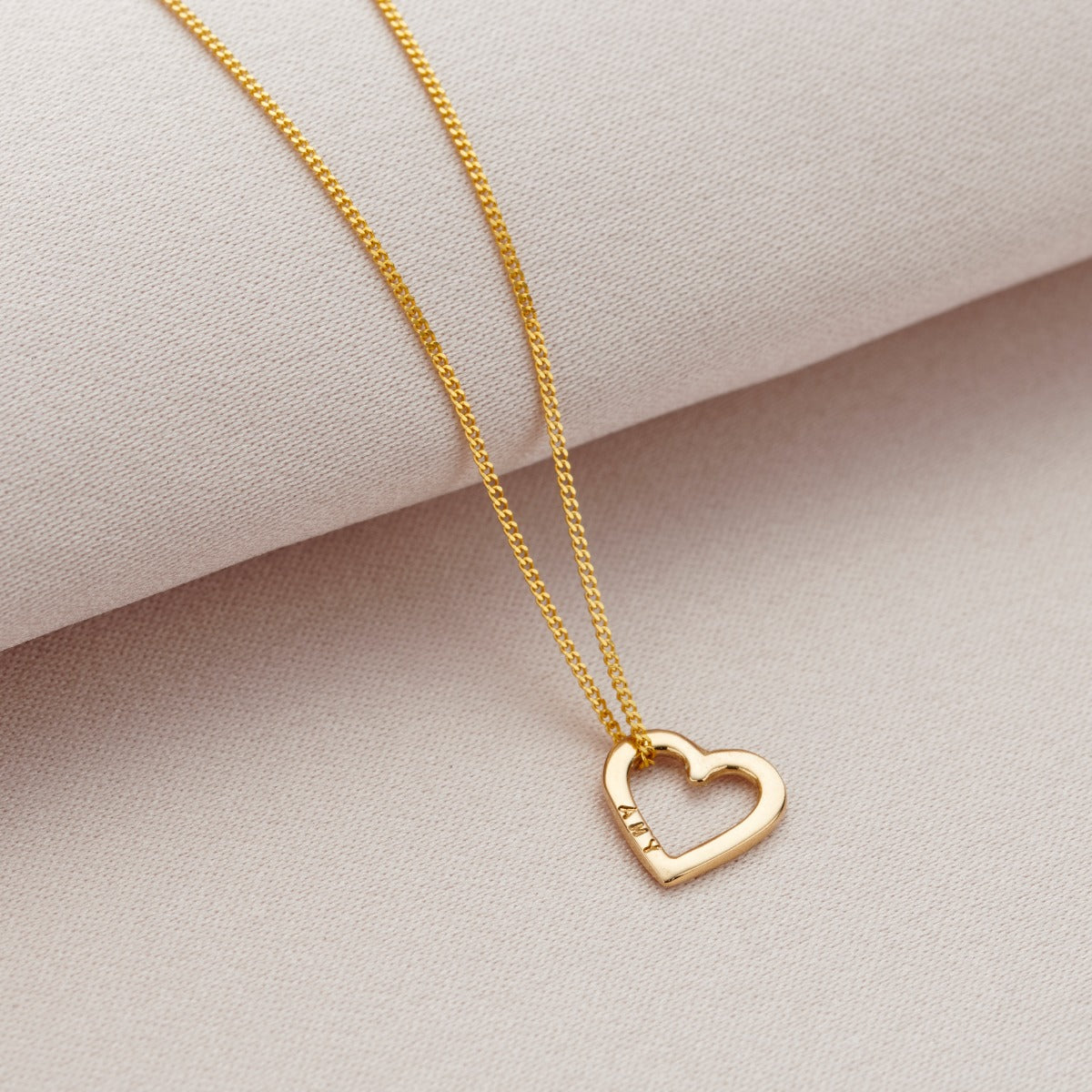 Personalised 9ct Gold Micro Message Heart Necklace