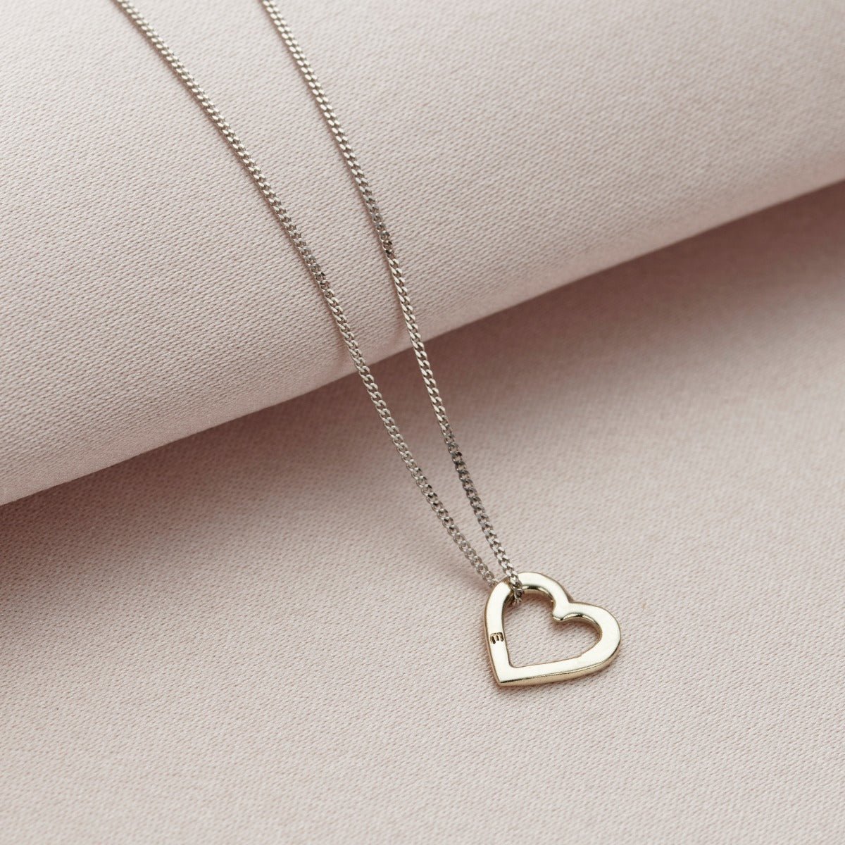 Personalised 9ct Gold Micro Message Heart Necklace