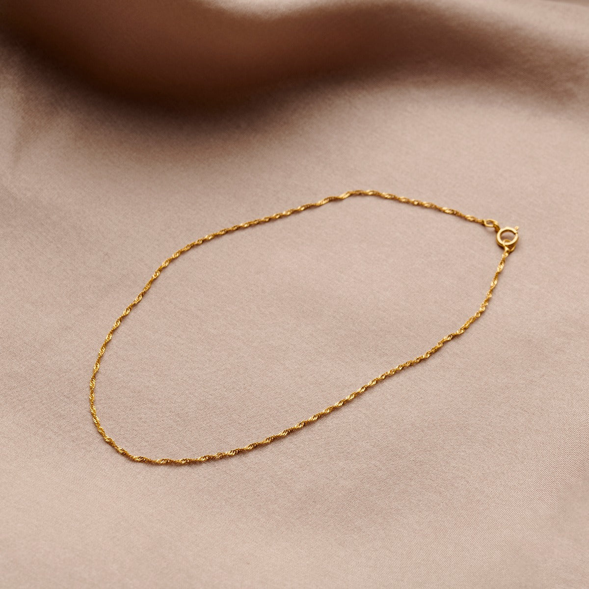 Twisted 9ct Gold Anklet