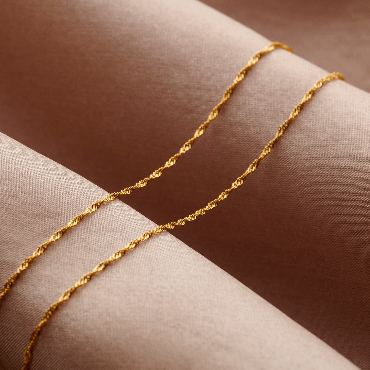 Twisted 9ct Gold Anklet