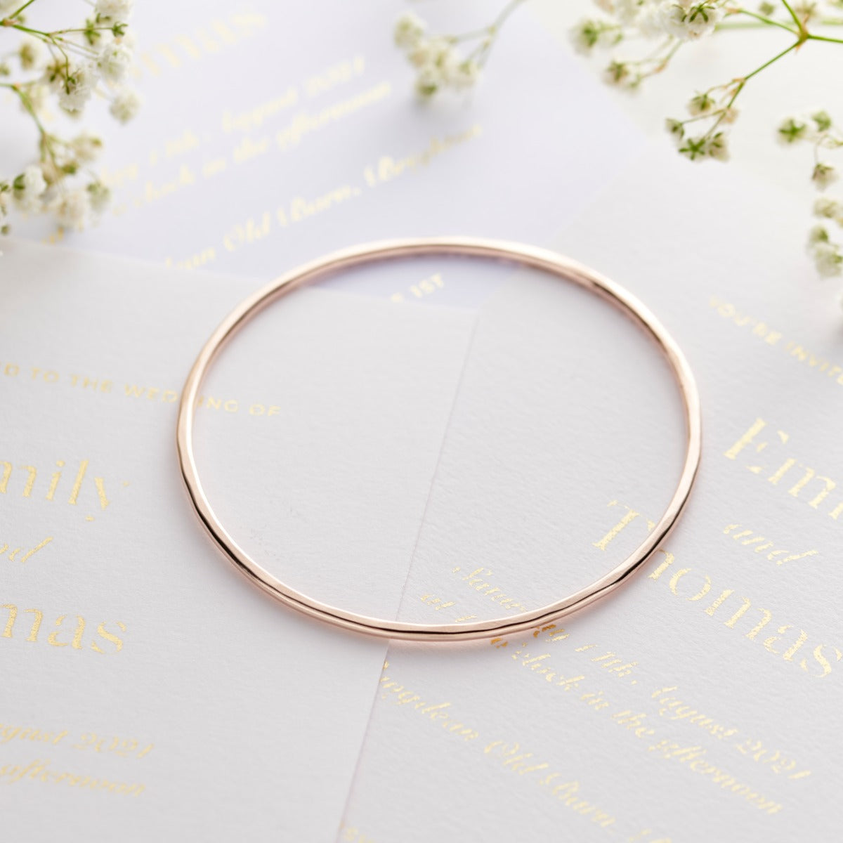 9ct Gold Love Message Bangle