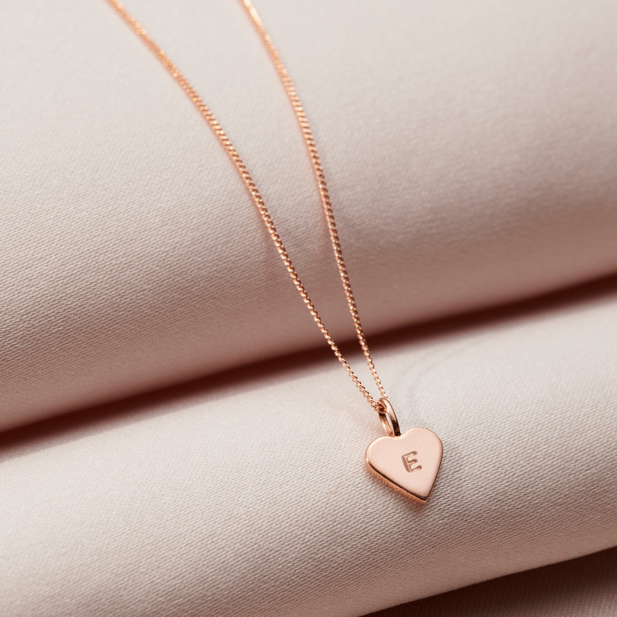 Mini 9ct Gold Initial Heart Necklace