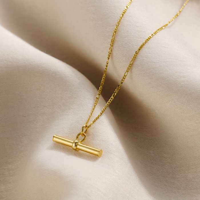 Mini 9ct Gold T Bar Necklace