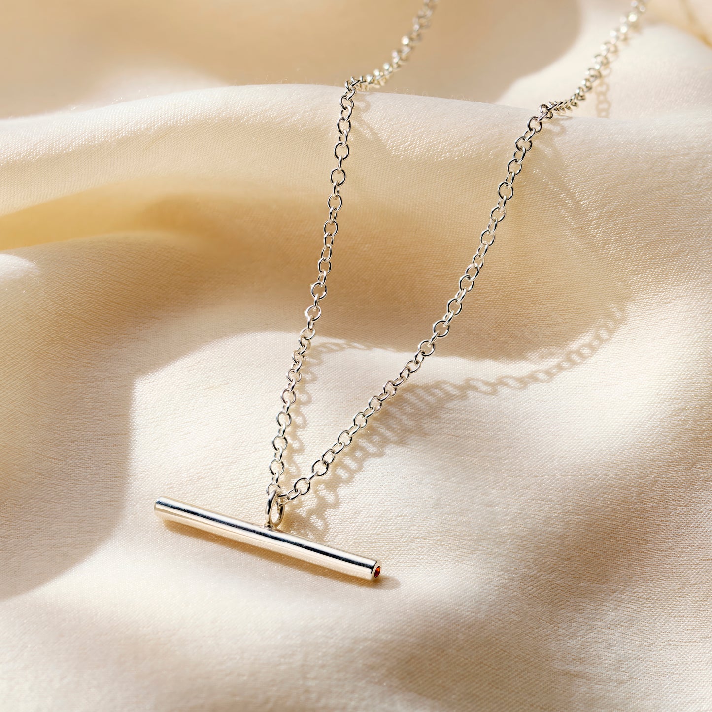 Birthstone T Bar Necklace