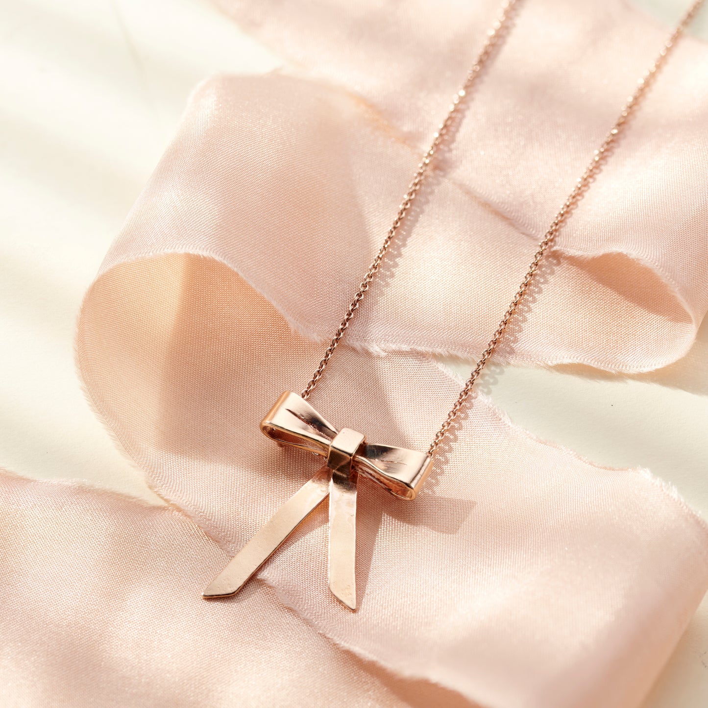 Personalised Bow Charm Necklace