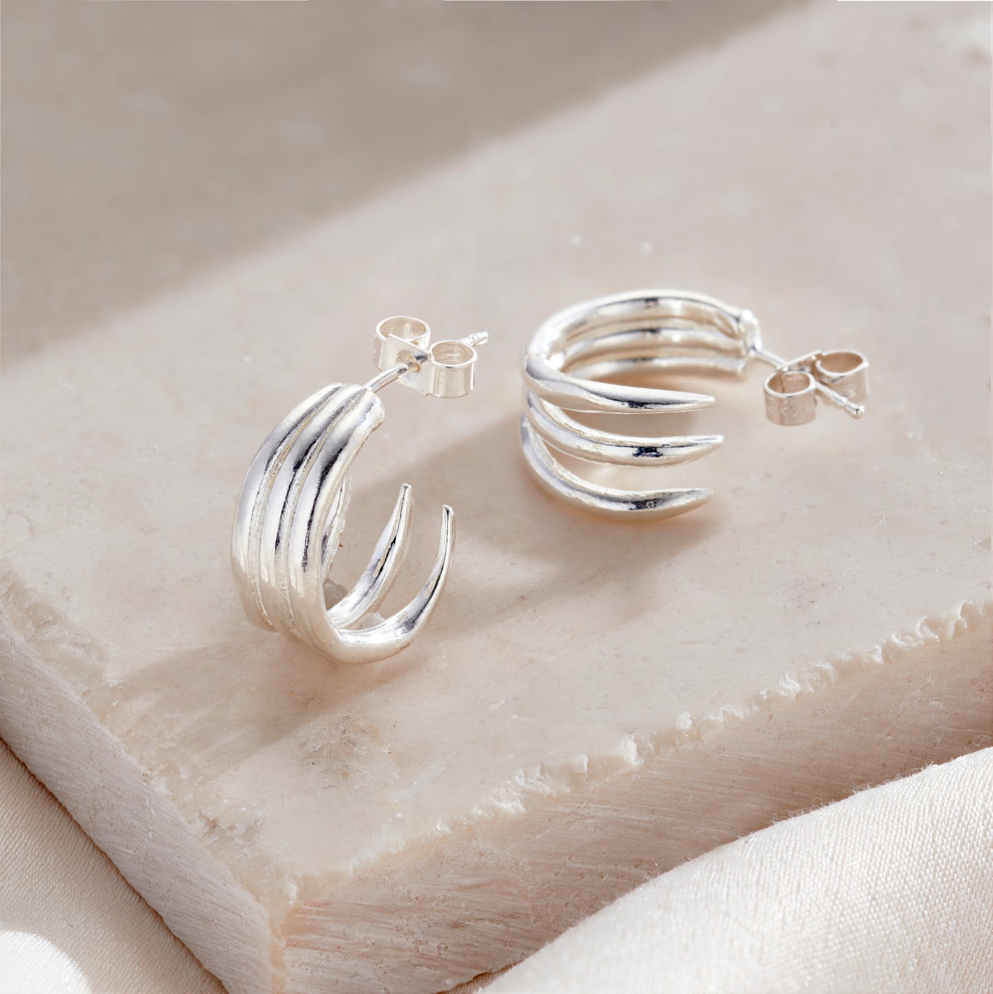 Talon Open Hoop Earrings