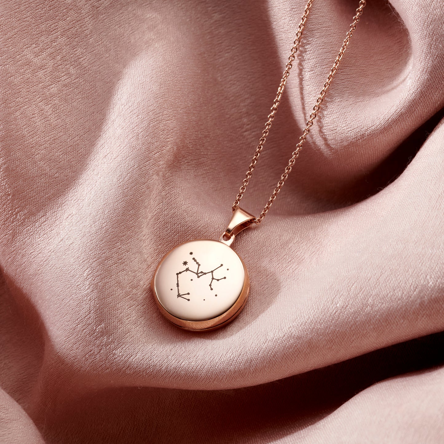 Personalised Zodiac Constellation Locket Necklace