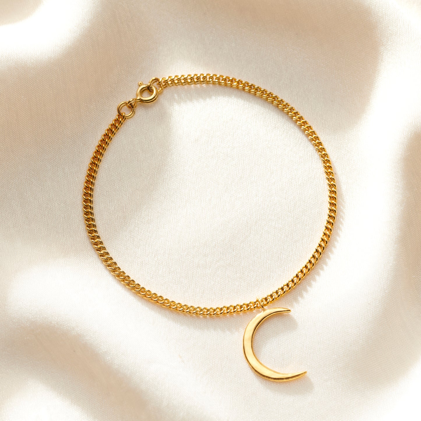 Crescent Moon Charm Bracelet