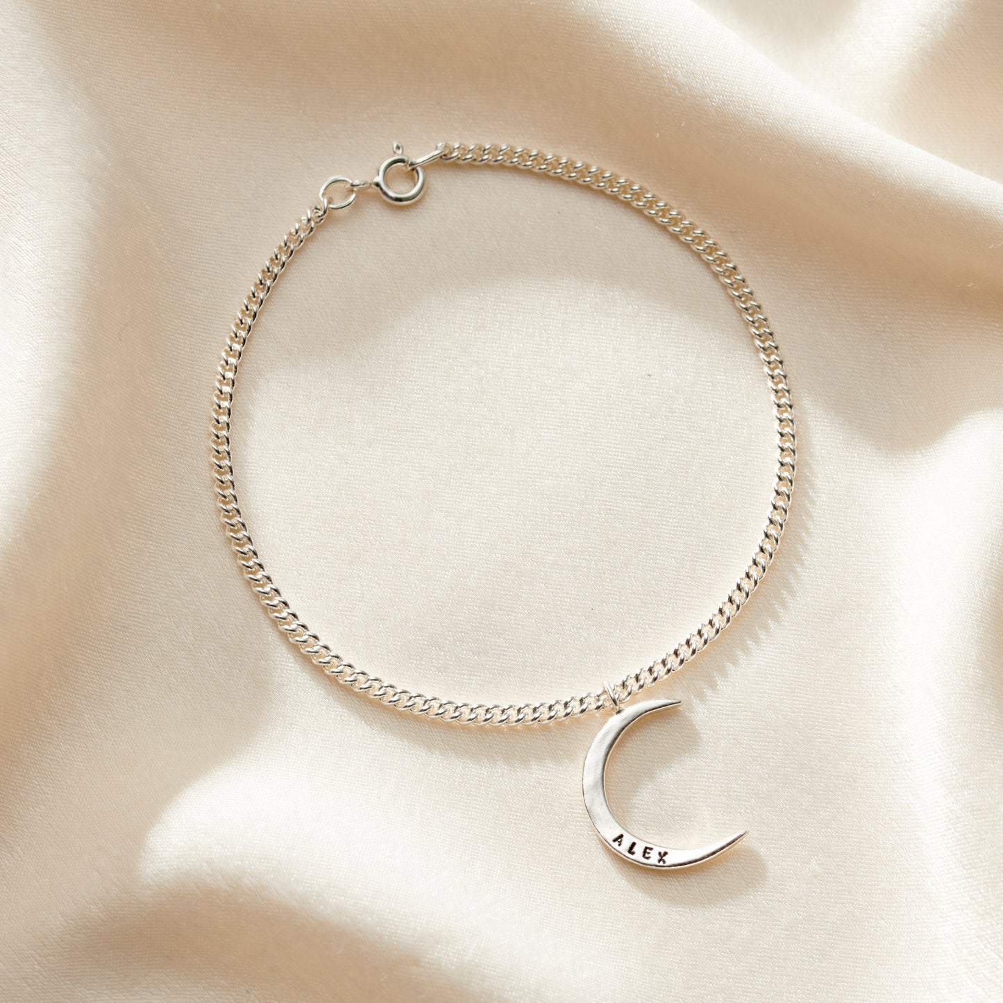 Crescent Moon Charm Bracelet