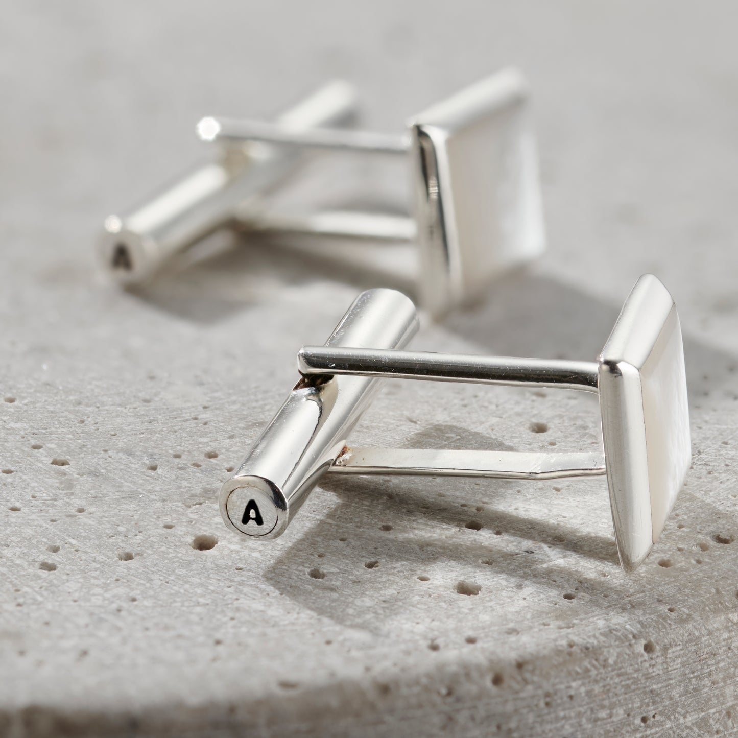 Personalised Square Mother of Pearl Cufflinks