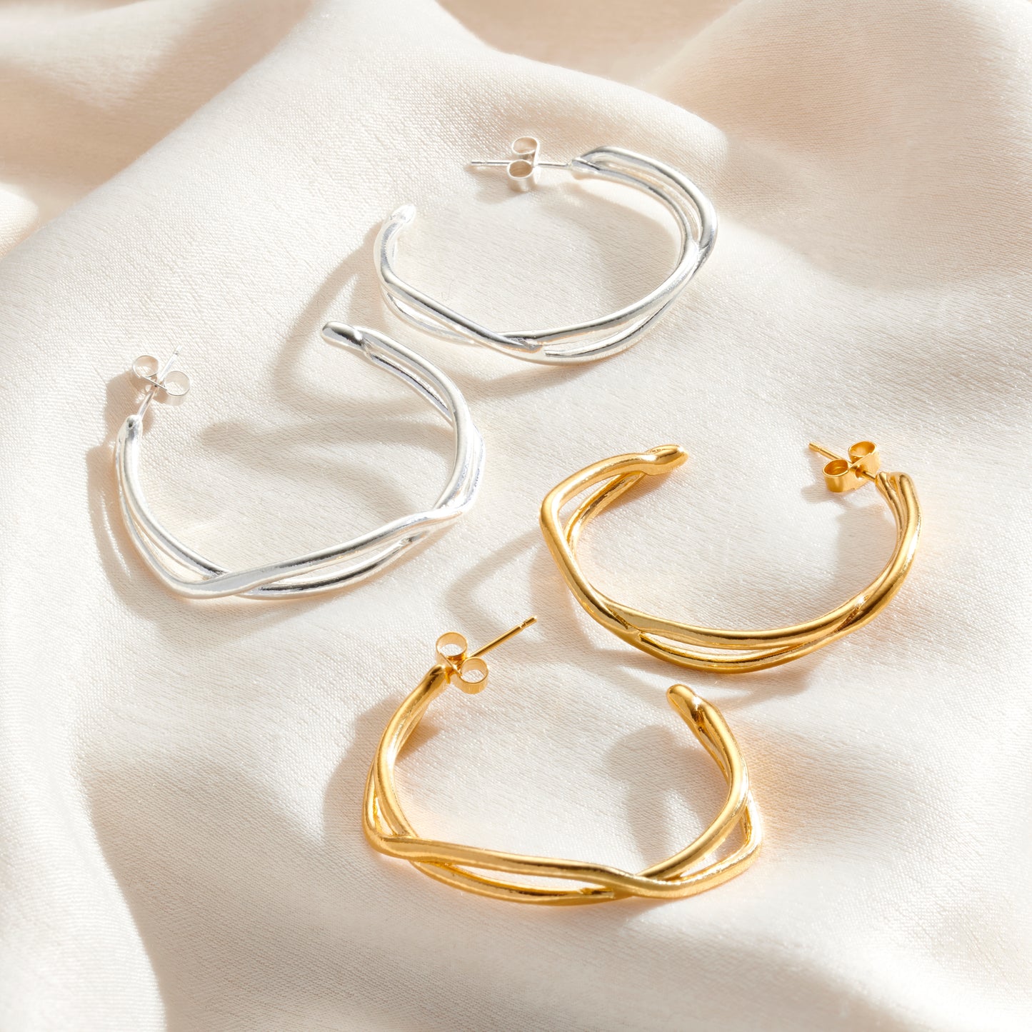 Delta Open Hoop Earrings