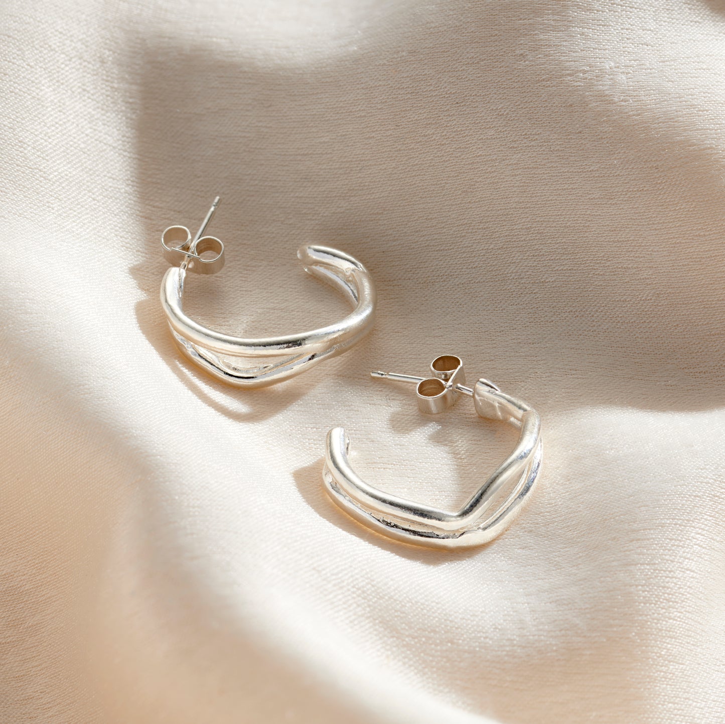 Delta Open Hoop Earrings