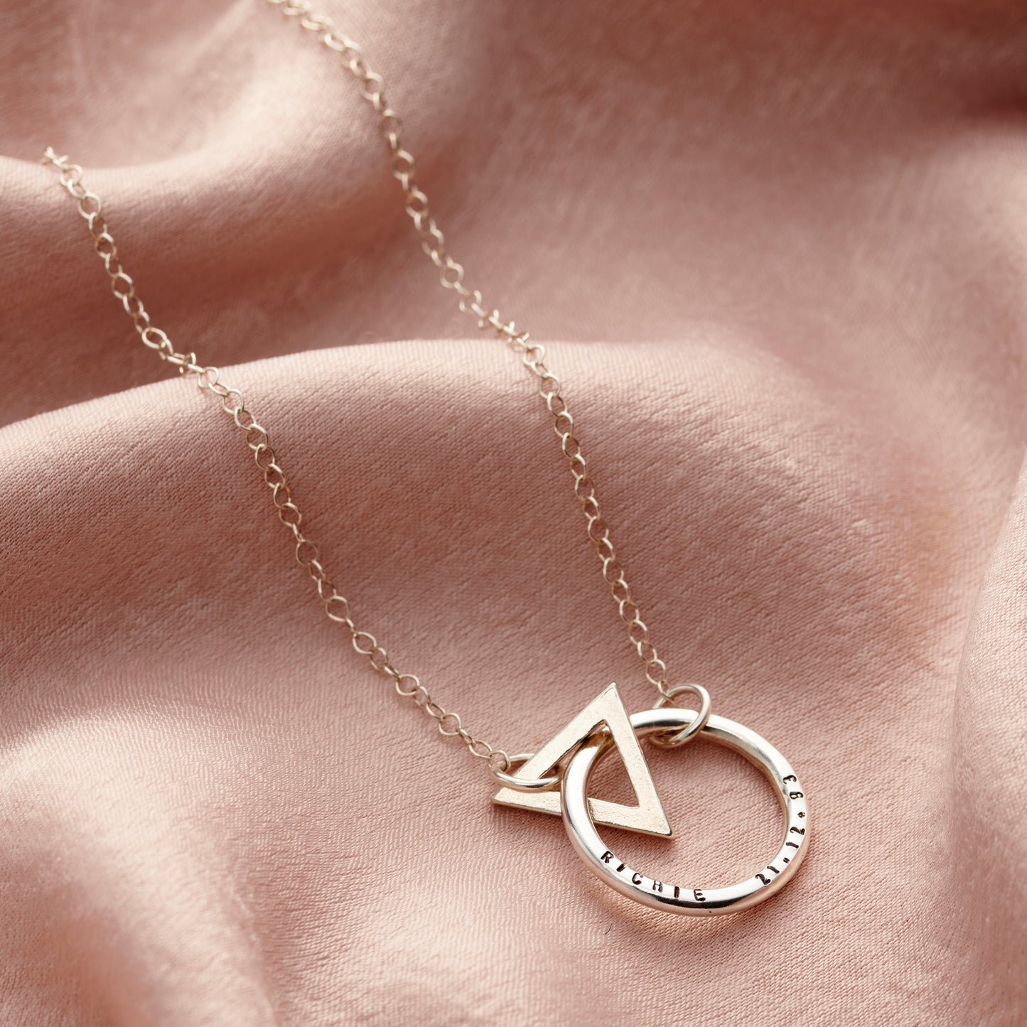 Personalised Geometric Link Necklace