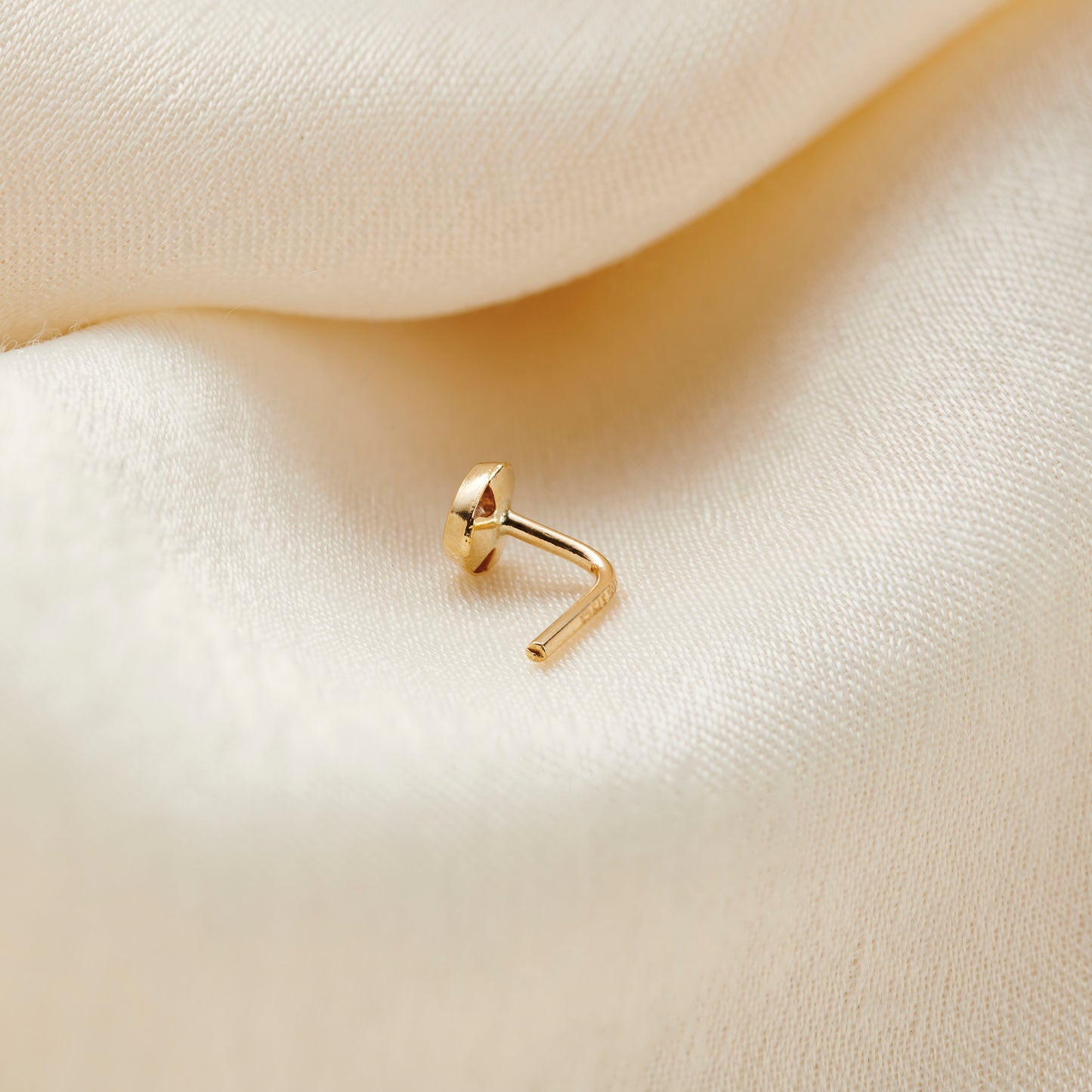 CZ Heart 9ct Gold Nose Stud