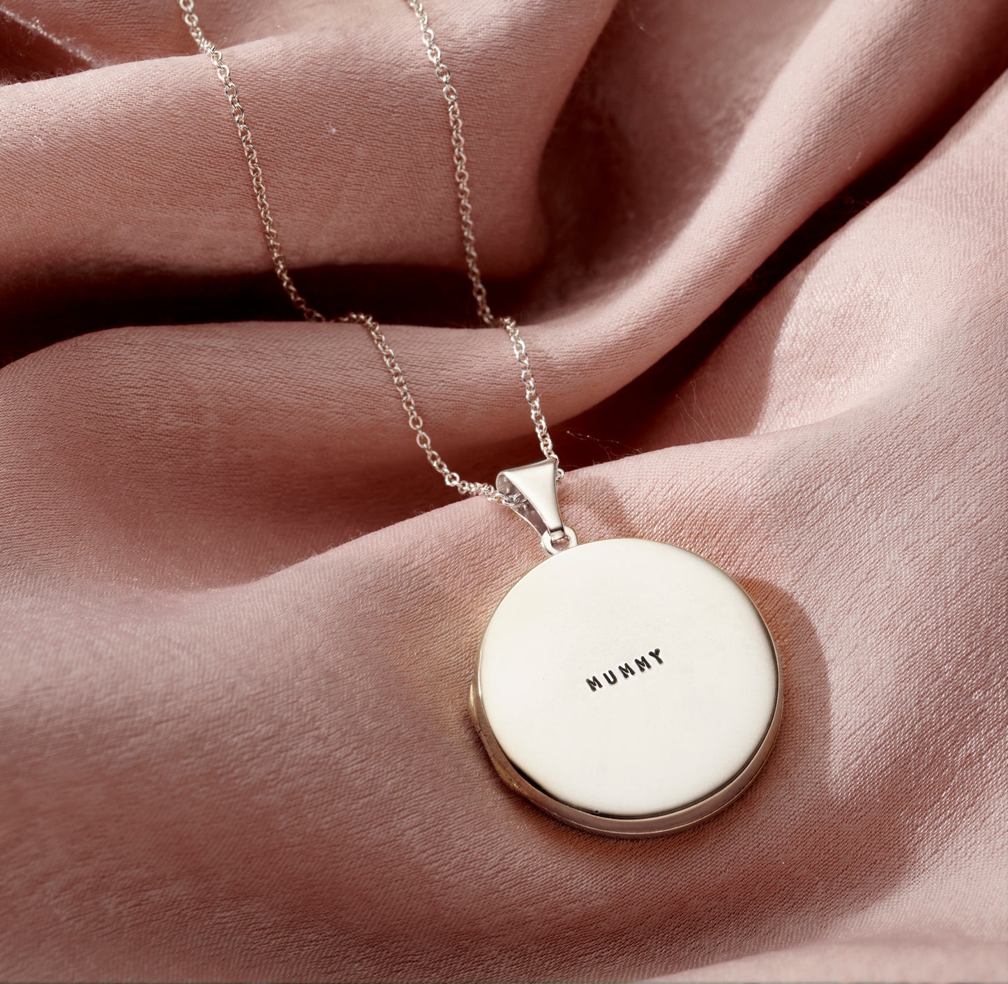 Personalised Large Round Locket Necklace