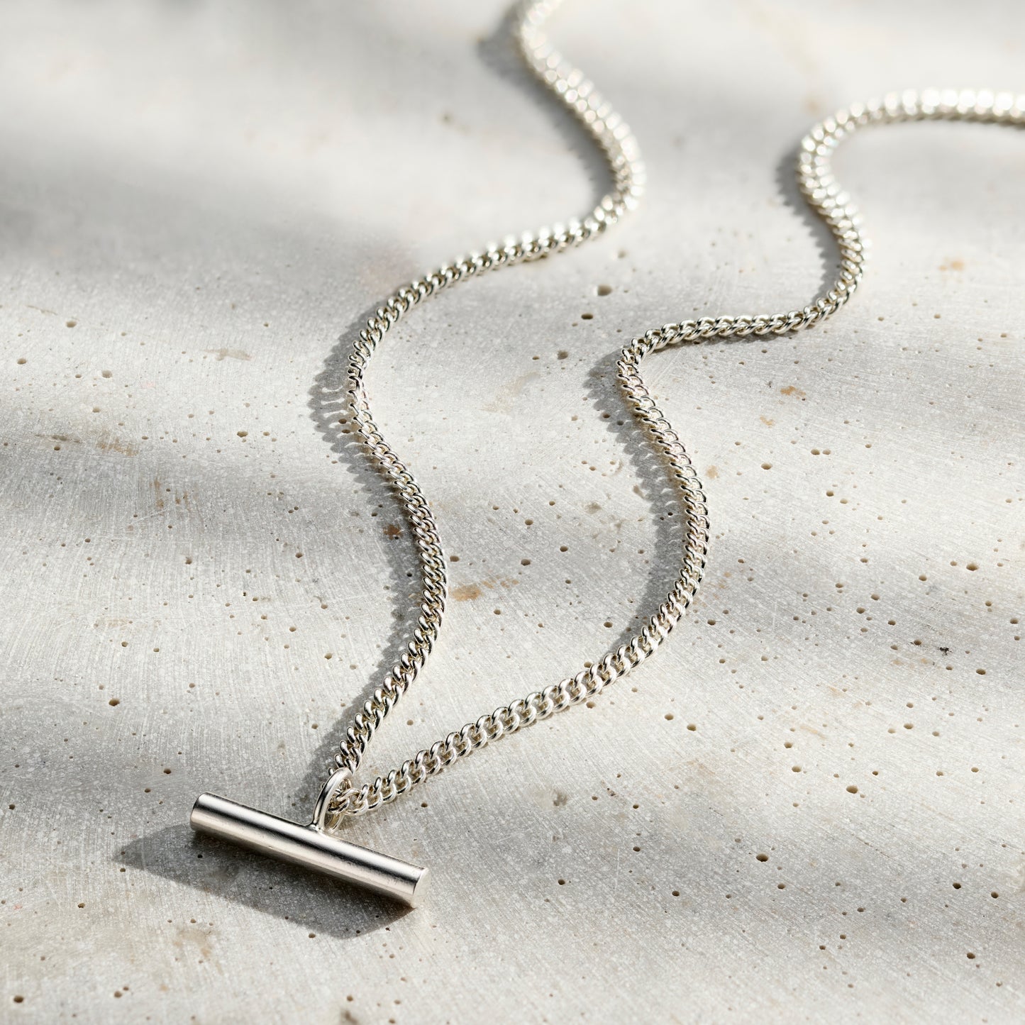 Mens Mini T-Bar Necklace