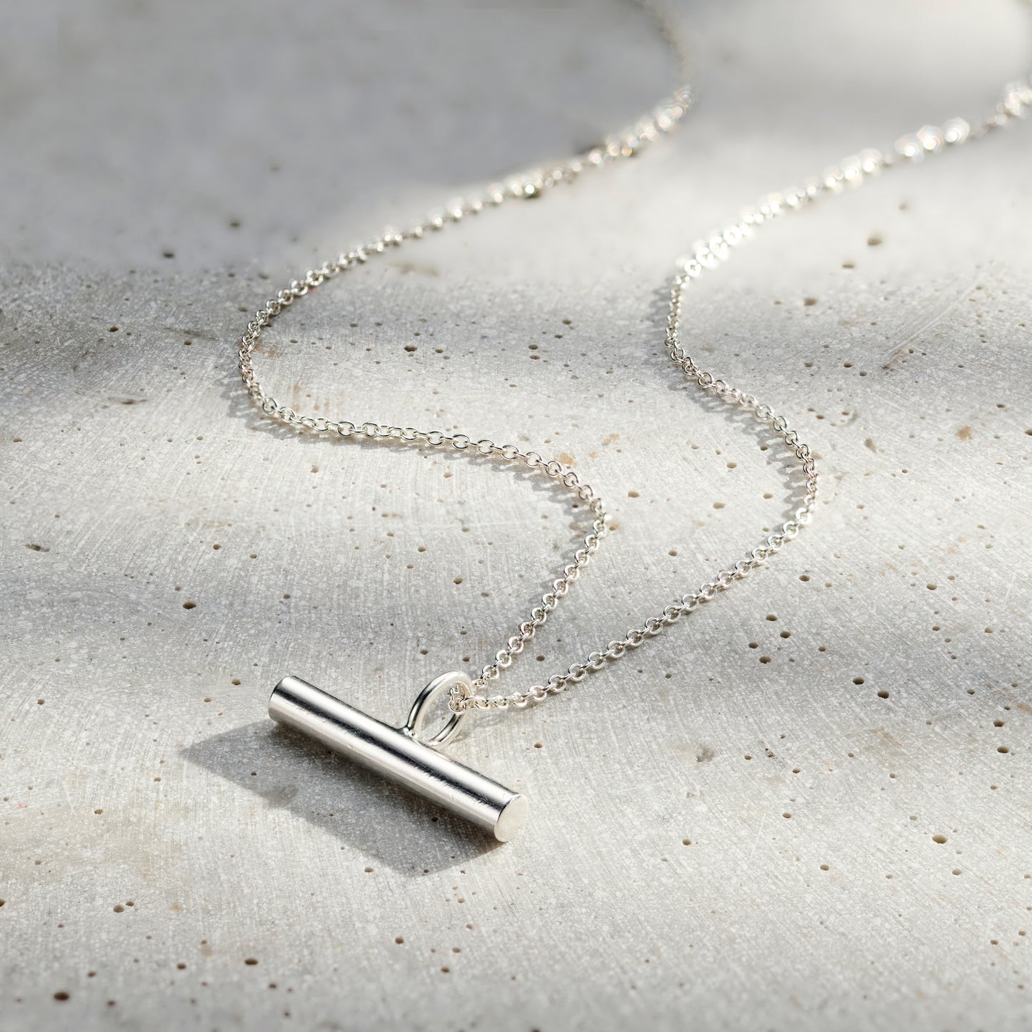 Mens Mini T-Bar Necklace