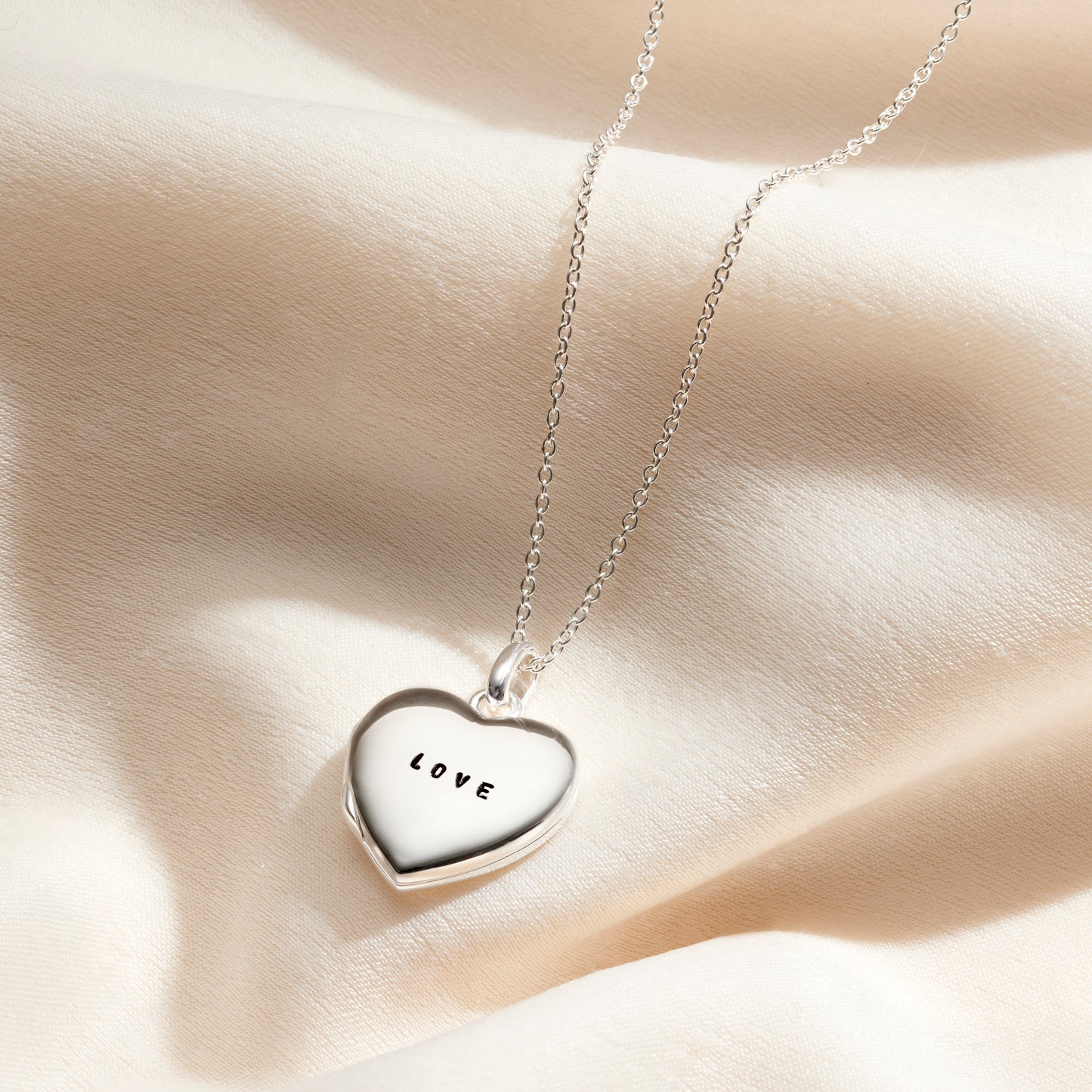 Small Personalised Heart Locket Necklace