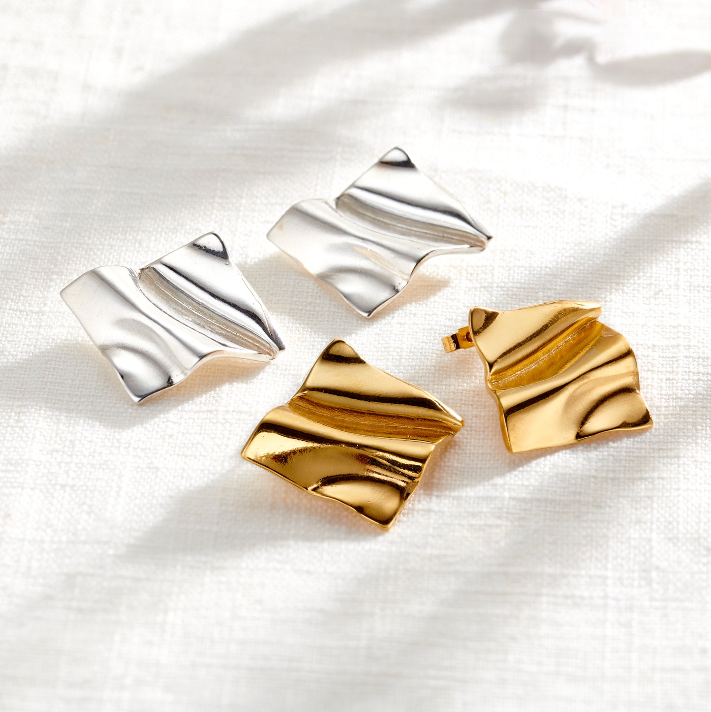 Fortune Square Stud Earrings