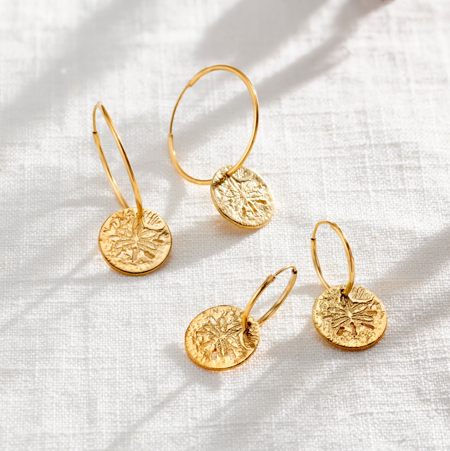 Sand Dollar Hoop Earrings