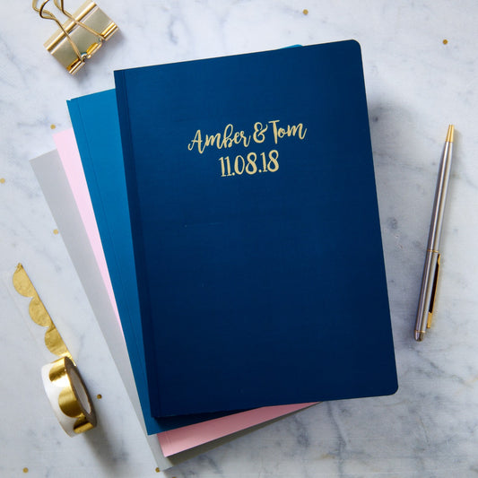 Personalised Gold Foil A5 Notebook