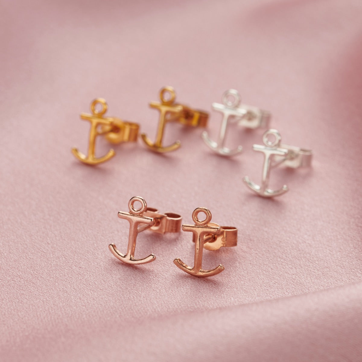 Anchor Stud Earrings