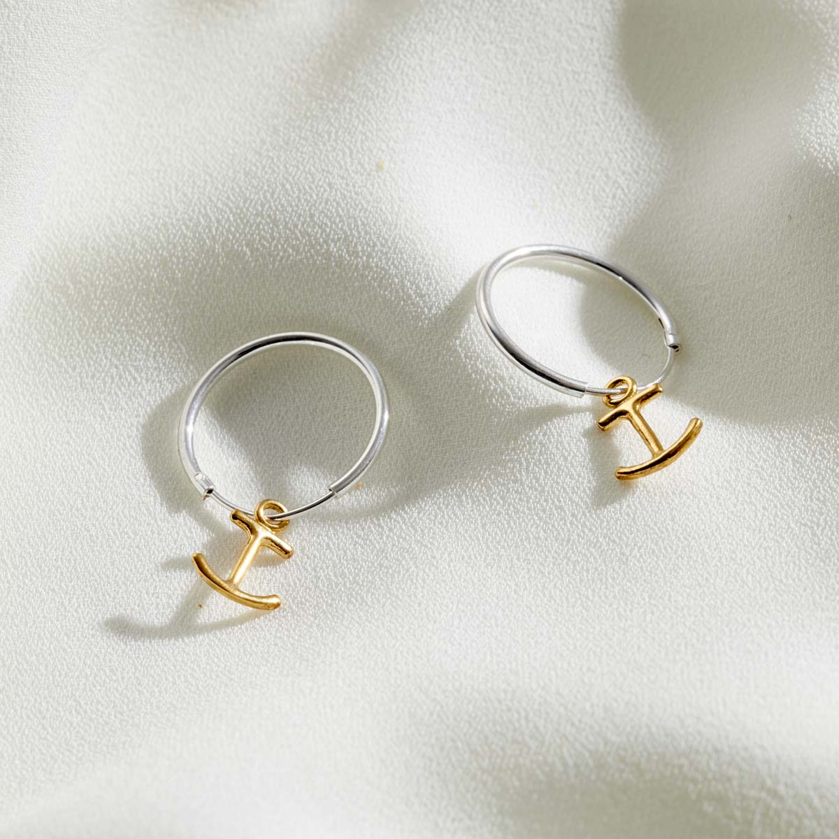 Anchor Hoop Earrings