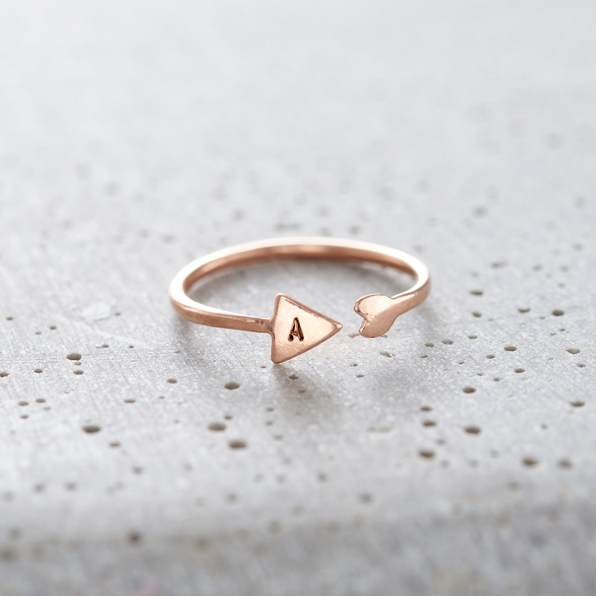 Personalised Arrow Open Ring