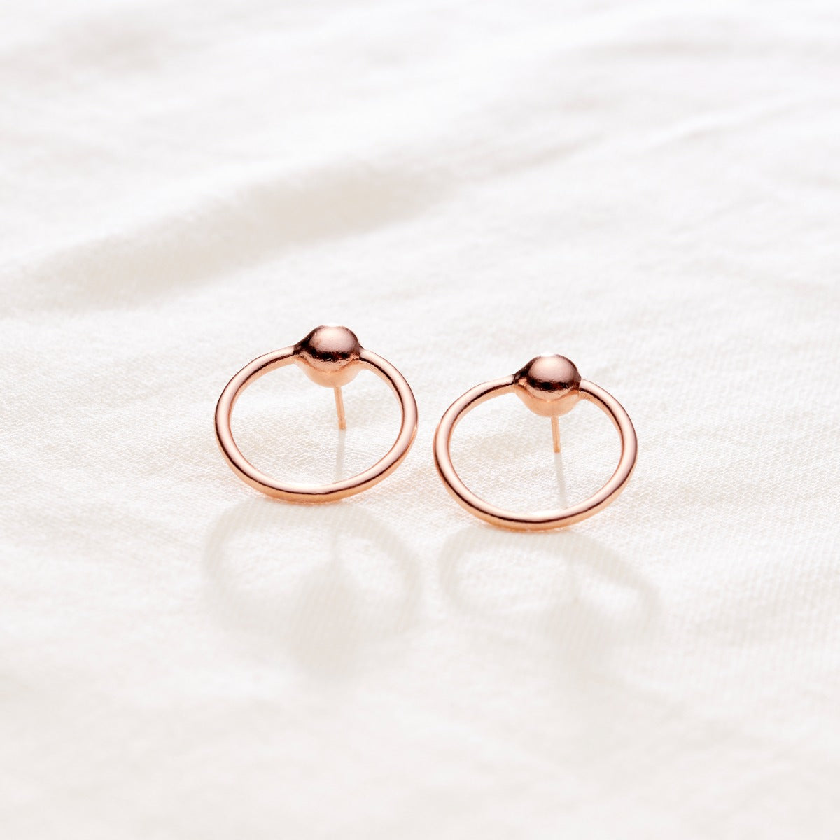 Ball Hoop Stud Earrings