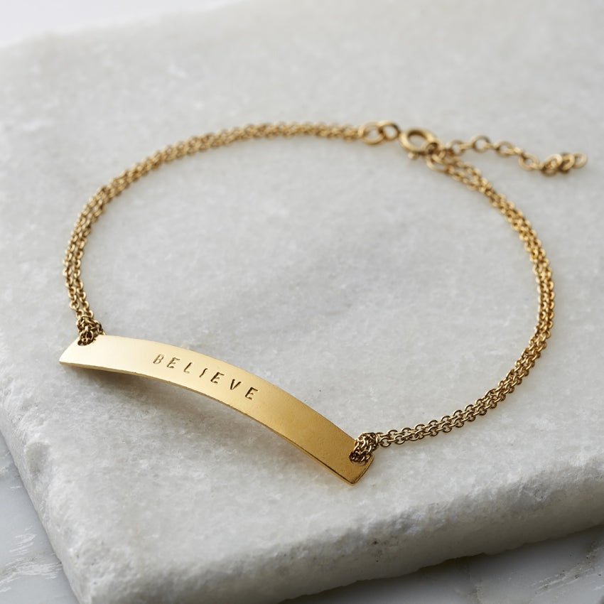 Personalised Flat Bar Bracelet