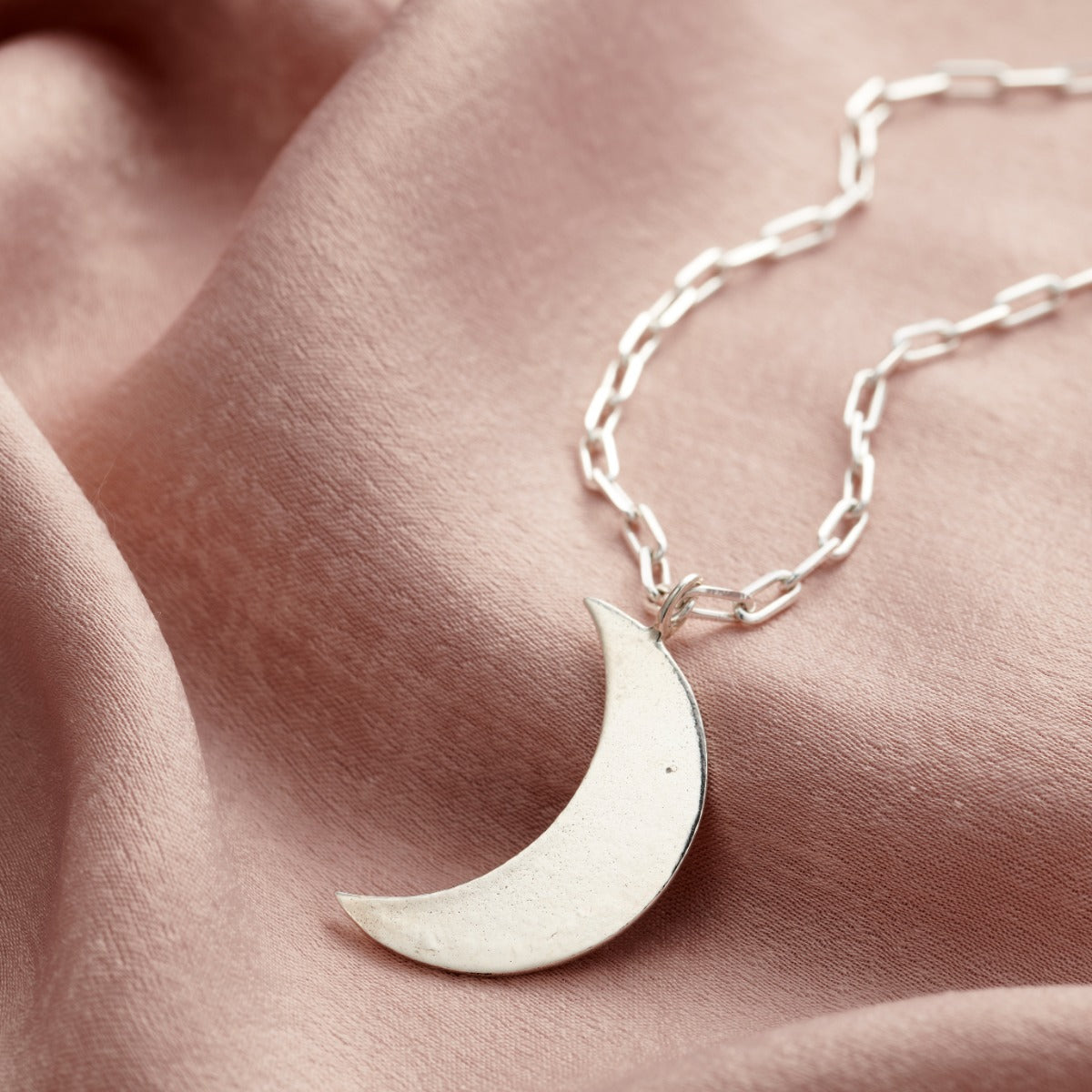 Large Personalised Moon Necklace