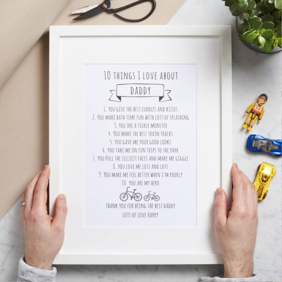 Personalised 10 Things I Love About Daddy Print