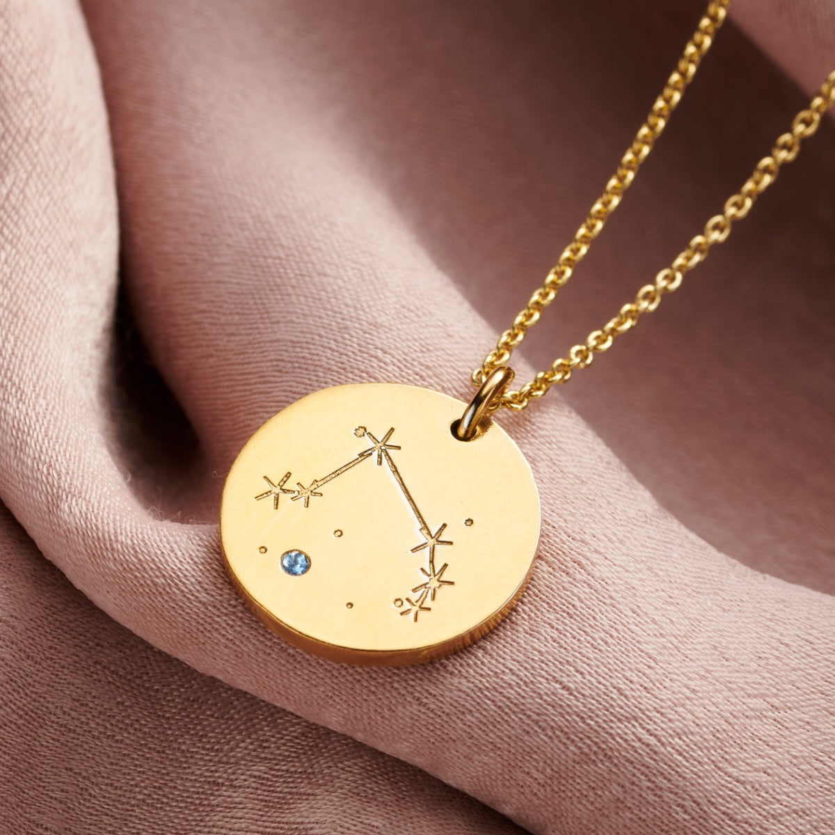 Personalised Birthstone Star Sign Constellation Necklace