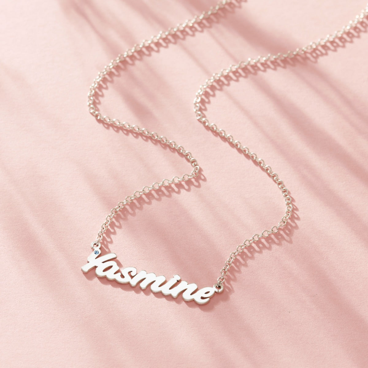 Birthstone Name Necklace