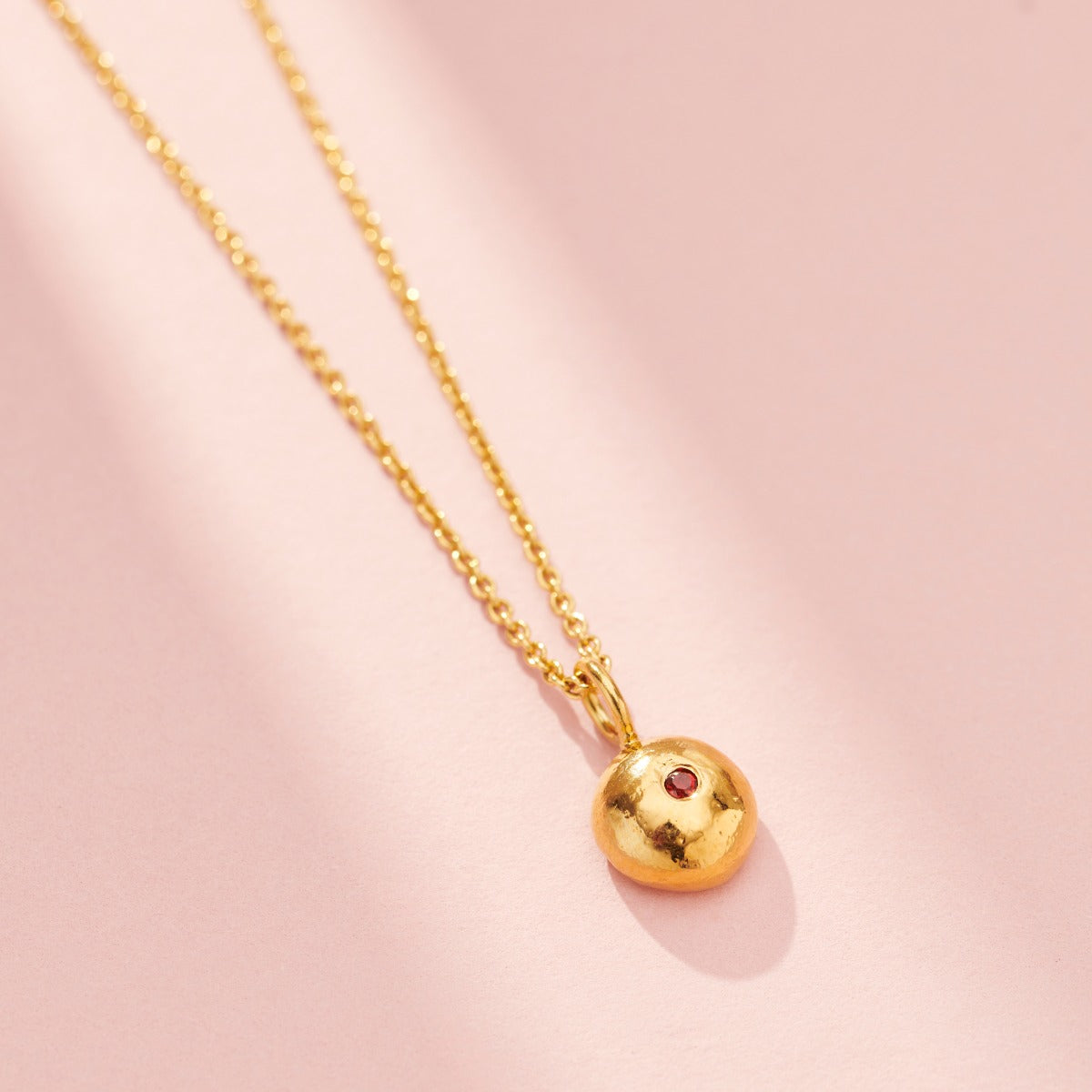 Molten Orb Birthstone Necklace