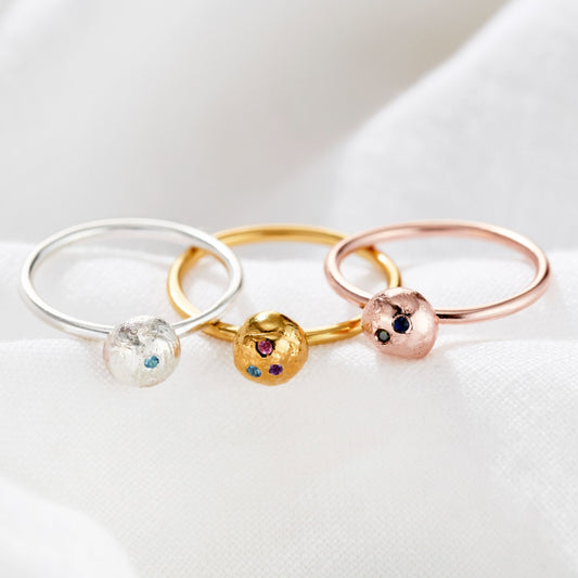 Confetti Birthstone Orb Ring