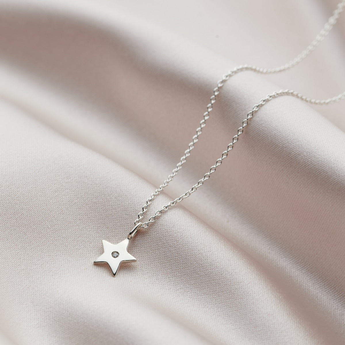 9ct Gold Mini Star Birthstone Necklace