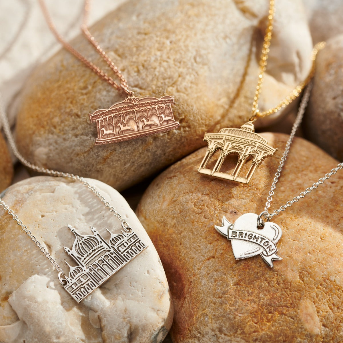 Personalised Brighton Bandstand Charm Necklace