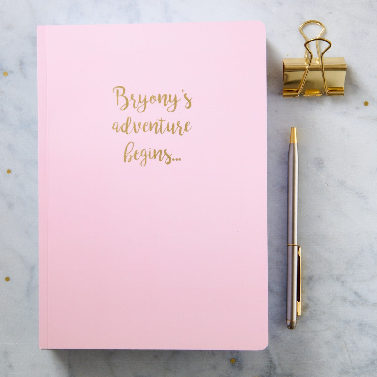 Personalised Gold Foil A5 Notebook