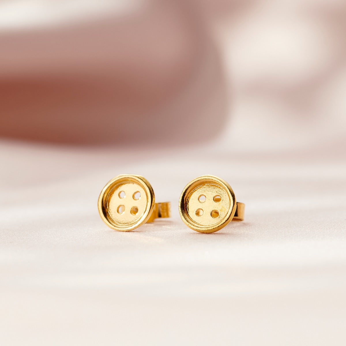 Button Stud Earrings