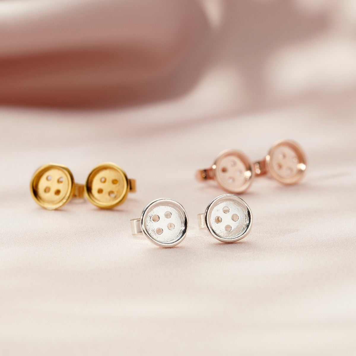 Button Stud Earrings