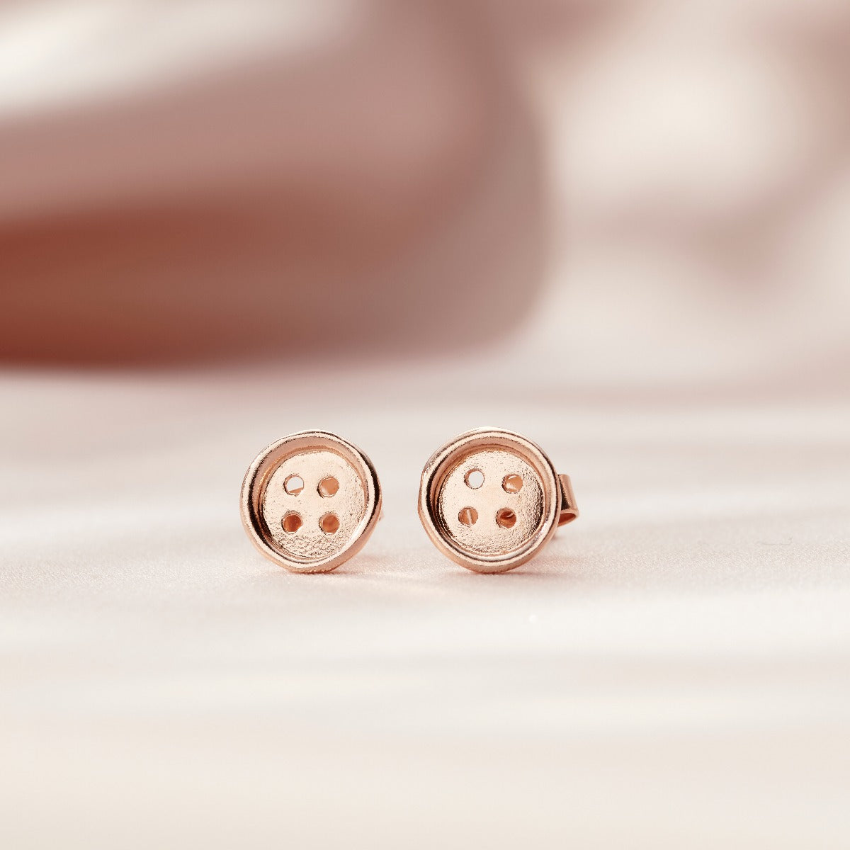 Button Stud Earrings