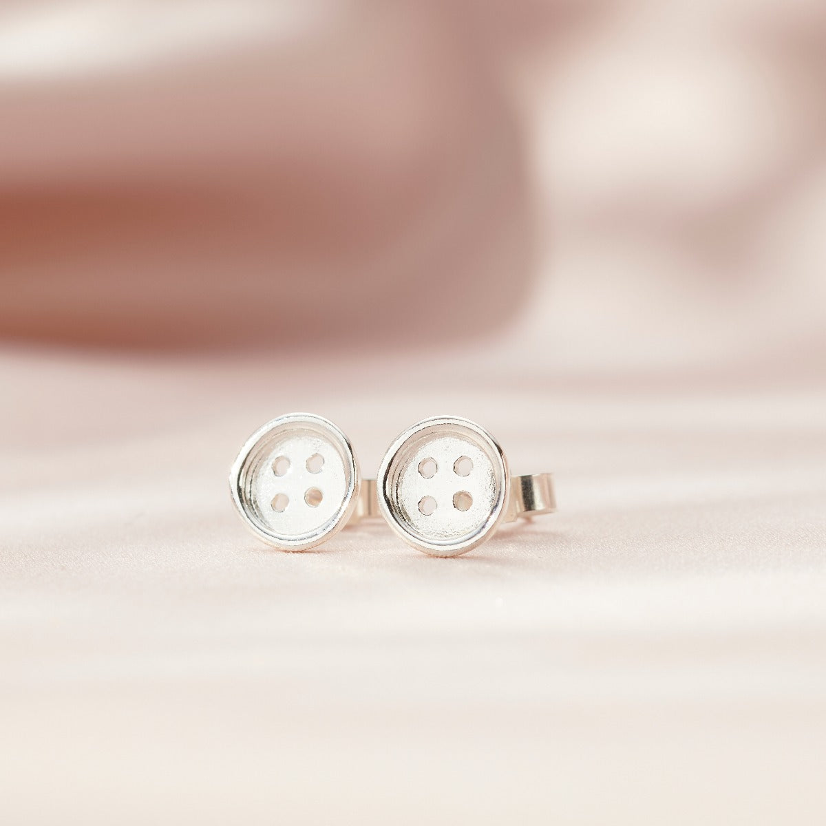 Button Stud Earrings