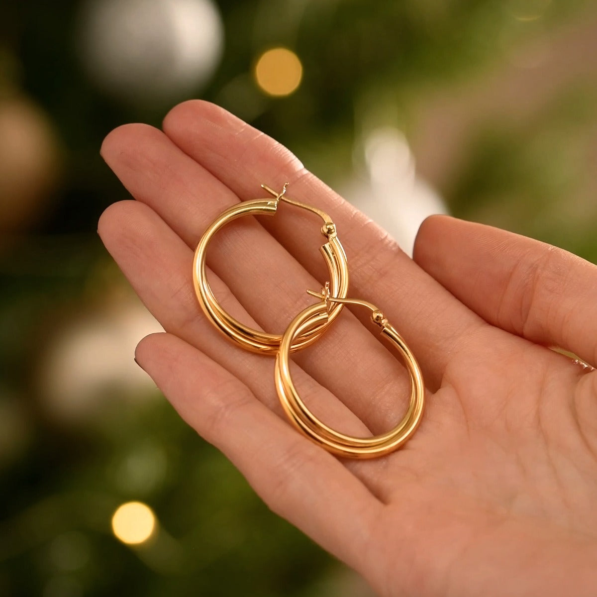 Large Interlinking Hoop Creole Earrings