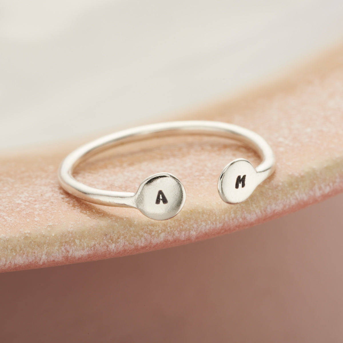 Personalised Disc Open Ring