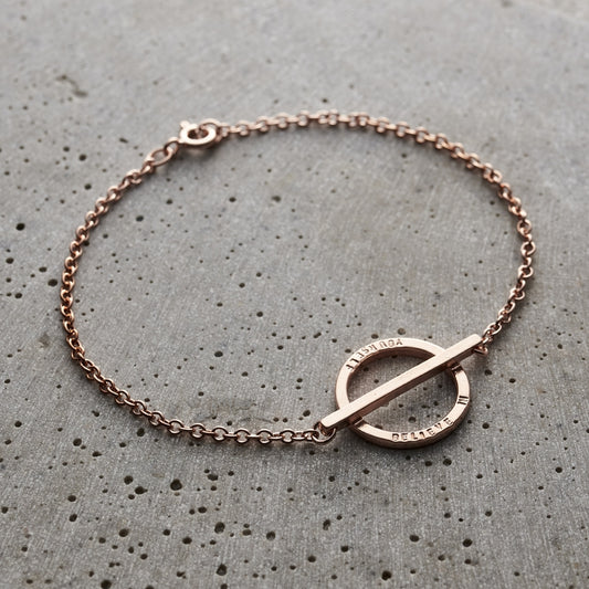 Personalised Circle Bar Bracelet