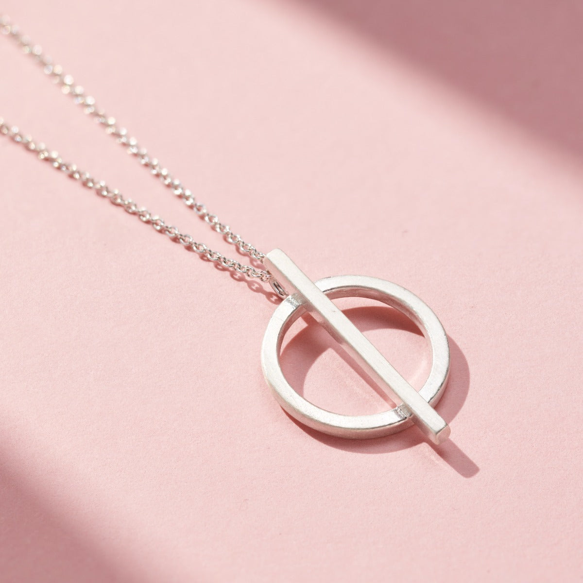 Personalised Circle Bar Necklace