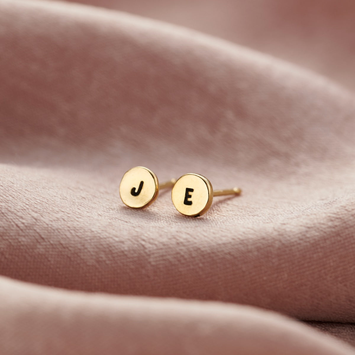 Personalised Circle Stud Earrings