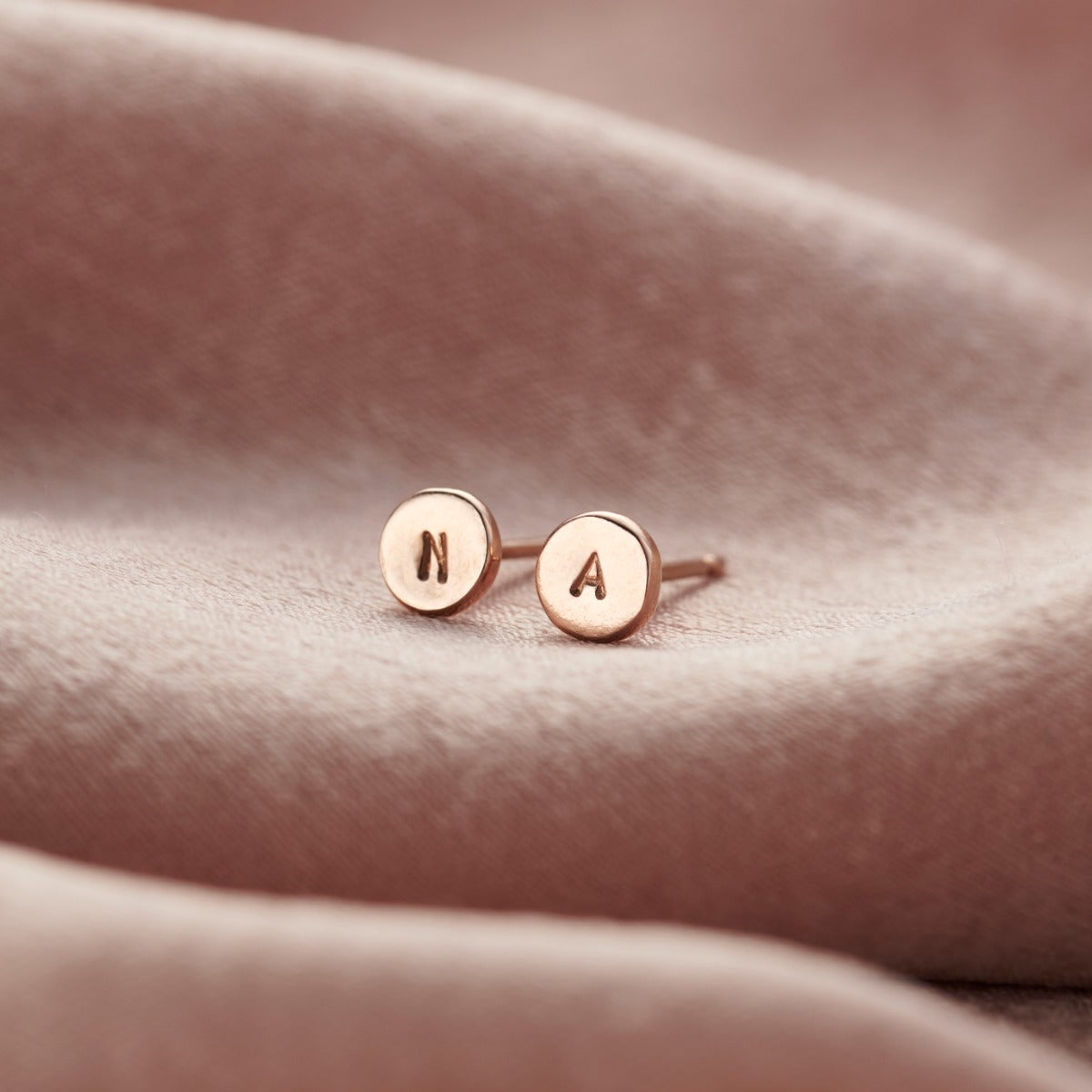 Personalised Circle Stud Earrings