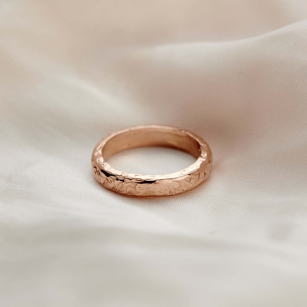 Personalised Textured 9ct Gold Ring